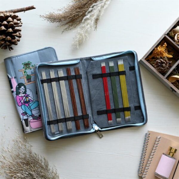 12841 Чохол для шкарпеткових спиць Passion Sockenstricknadel-Etui KnitPro