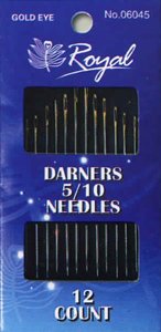 Darners 5/10 (12шт) Набор штопальных игл с золотым ушком Royal (Япония) 06045