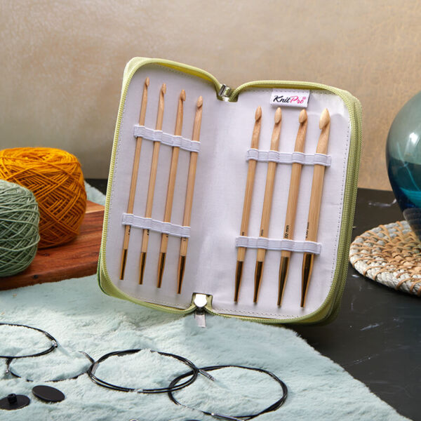 22554 Набір Туніських/Афганських гачків знімних Bamboo KnitPro